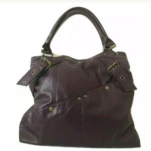 Fashion Purse Purple Sloughy Tote